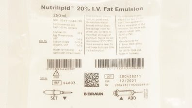 Braun S4603 Nutrilipid 20% I.V. Fat Emulsion 250mL